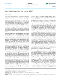 Microbial Musings – December 2020