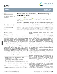 Neutron Spectroscopy Study of the Diffusivity of Hydrogen in Mos2