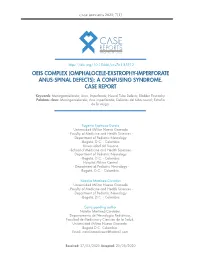 Oeis Complex (Omphalocele-Exstrophy-Imperforate Anus-Spinal Defects): a Confusing Syndrome