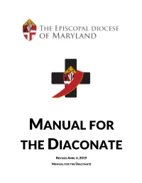 Manual for the Diaconate 2019