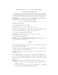 4. Primary Decomposition