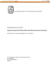 Exposure-Based Cash-Flow-At-Risk Under Macroeconomic Uncertainty