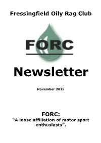 FORC Newsletter November 2019