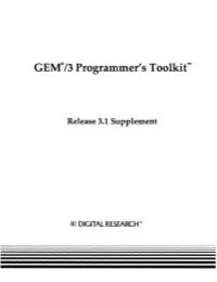 GE~/3 Programmer's Toolkit""