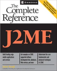 J2ME: the Complete Reference