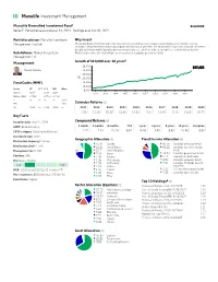 Manulife Diversified Investment Fund1 BALANCED Series F · Performance As at August 31, 2021 · Holdings As at July 31, 2021