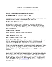 RICR Codification of Ocean SAMP Ch. 4