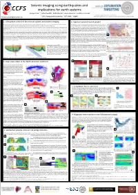 Seismic Imaging Using Earthquakes and Implications for Earth Systems