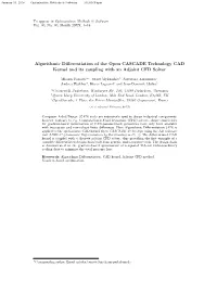 Algorithmic Differentiation of the Open CASCADE Technology CAD Kernel