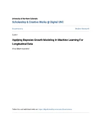 Applying Bayesian Growth Modeling in Machine Learning for Longitudinal Data
