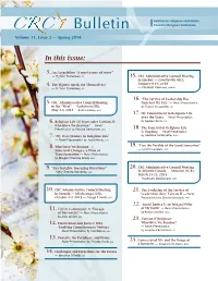 CRC Bulletin, Volume 11, No. 2