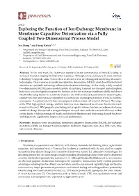 Exploring the Function of Ion-Exchange Membrane in Membrane Capacitive Deionization Via a Fully Coupled Two-Dimensional Process Model