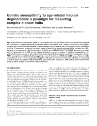 Genetic Susceptibility to Age-Related Macular Degeneration: a Paradigm for Dissecting Complex Disease Traits