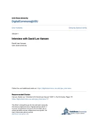 Interview with David Lee Hansen