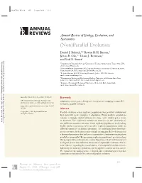 (Non)Parallel Evolution