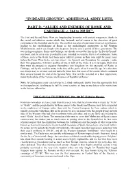 Additional Army Lists. Part 2). “Allies