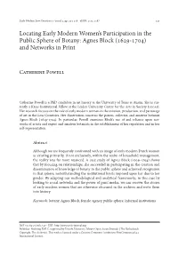 Agnes Block (1629-1704) and Networks in Print