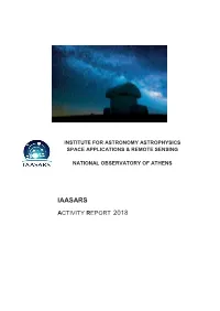 Iaasars Activity Report 2018
