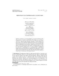 Problems on Electrorheological Fluid Flows