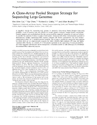 A Clone-Array Pooled Shotgun Strategy for Sequencing Large Genomes