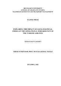 Exploring the Impact of Socio-Political Crises on the Operational Performance of the Turkish Airlines