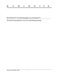 K6100 Network Operational Overview and Requirements