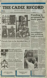THE CADIZ RECORD the Hometown Newspaper for Trigg County Since It *^E**4*Mlx St T ^T PRINTED with SOY INK ______:______L Ml 4 9 2 8 4 VOL
