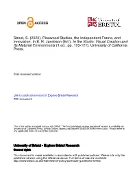 (2020). Pinewood Studios, the Independent Frame, and Innovation