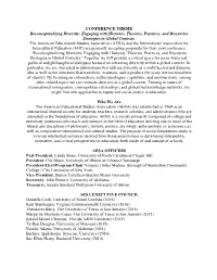 Engaging with Histories, Theories, Practices, and Discursive Strategies in Global Contexts