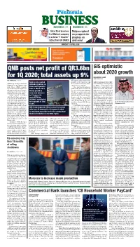 QNB Posts Net Profit of QR3.6Bn for 1Q 2020