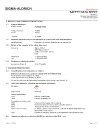 SIGMA-ALDRICH Sigma-Aldrich.Com SAFETY DATA SHEET Version 5.2 Revision Date 03/20/2015 Print Date 05/12/2015