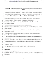 1 Fibrillar Αβ Triggers Microglial Proteome Alterations and Dysfunction in Alzheimer Mouse 1 Models 2 3 4 Laura Sebastian