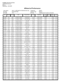 Affidavit of Performance