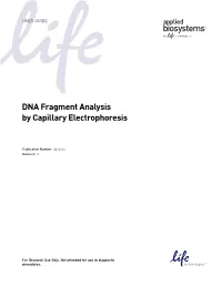 DNA Fragment Analysis by Capillary Electrophoresis User Guide