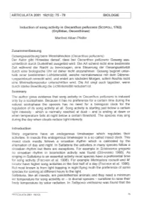 Introduction Many Organisms Have an Endogenous Timekeeper Which