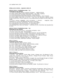 Mackintosh School of Architecture Friday Lecture Series