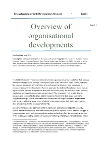 Overview of Organizational Developments in Spanish Anti-Revisionism