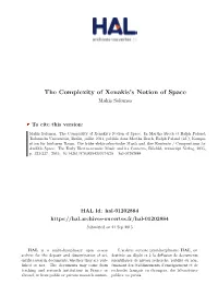 The Complexity of Xenakis's Notion of Space
