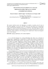 The Maintenance of Gorontalo Language Through Teaching the Local Content at Elementary Schools