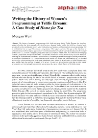Writing the History of Women's Programming at Telifís Éireann: A
