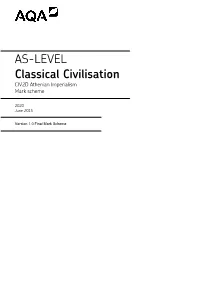 A-Level Classical Civilisation Mark Scheme Unit