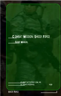 CMSF Game Manual