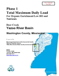 Phase 1 Total Maximum Daily Load for Organic Enrichment/Low DO and Nutrients