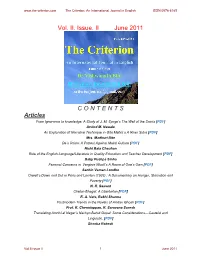 Vol. II. Issue. II June 2011 C O N T E N
