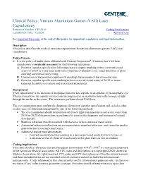 (YAG) Laser Capsulotomy Reference Number: CP.VP.65 Coding Implications Last Review Date: 12/2020 Revision Log