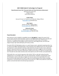 2017-2018 Student Technology Fee Proposal