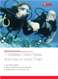 7 Mistakes Divers Make: and How to Avoid Them