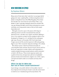 “New Horizons in Space” by Seymour Simon