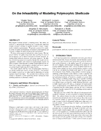 On the Infeasibility of Modeling Polymorphic Shellcode*