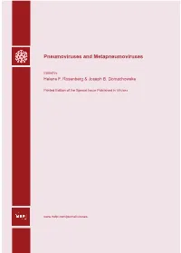 Pneumoviruses and Metapneumoviruses